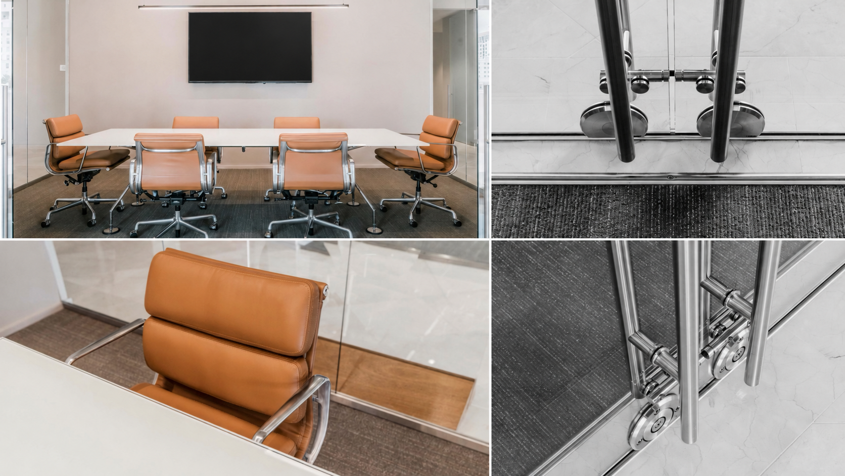 232 CG conference room with powered-off television